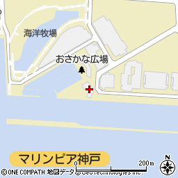 マリンピア神戸小さな水族館周辺の地図