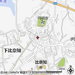 三重県名張市下比奈知1743-1周辺の地図