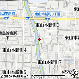 大阪府八尾市東山本新町周辺の地図