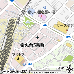 三重県名張市希央台５番町76周辺の地図