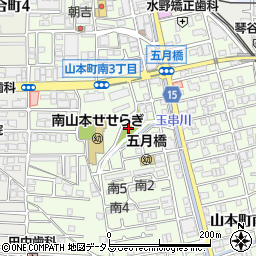 山本町南公園周辺の地図