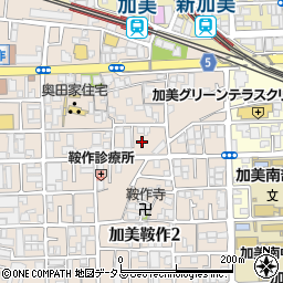 大阪府大阪市平野区加美鞍作1丁目12周辺の地図