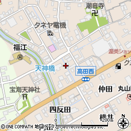 愛知県田原市福江町八反坪周辺の地図