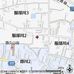 大阪府八尾市服部川2丁目17周辺の地図