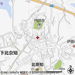 三重県名張市下比奈知1705-1周辺の地図