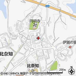 三重県名張市下比奈知1698周辺の地図