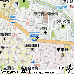関西みらい銀行平野中央支店周辺の地図