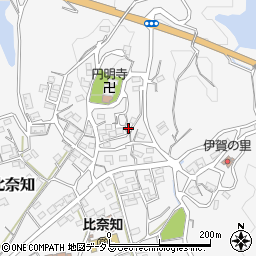 三重県名張市下比奈知1696周辺の地図