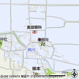 奈良県天理市楢町周辺の地図
