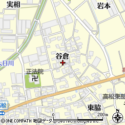 愛知県田原市高松町谷倉周辺の地図