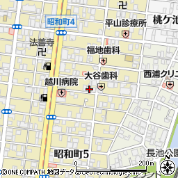 大阪府大阪市阿倍野区昭和町4丁目8-17周辺の地図