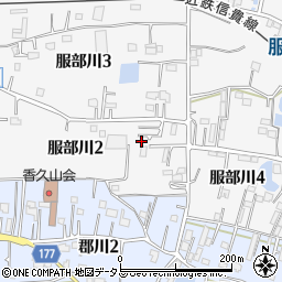 大阪府八尾市服部川2丁目5周辺の地図