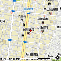大阪府大阪市阿倍野区昭和町4丁目周辺の地図