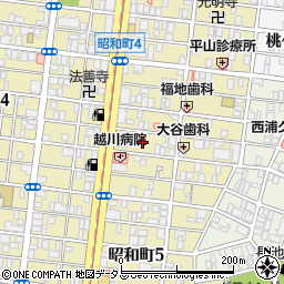 大阪府大阪市阿倍野区昭和町4丁目8周辺の地図