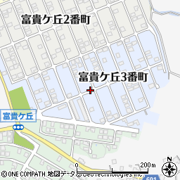 三重県名張市富貴ケ丘３番町周辺の地図