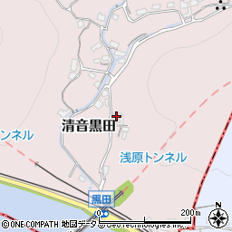 岡山県総社市清音黒田周辺の地図
