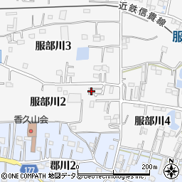大阪府八尾市服部川2丁目6周辺の地図