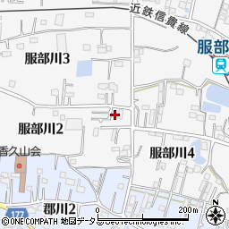 大阪府八尾市服部川2丁目1周辺の地図
