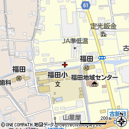 福田簡易郵便局周辺の地図