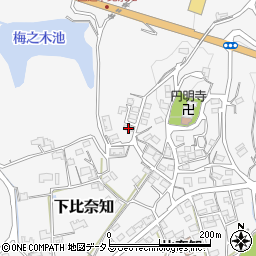 三重県名張市下比奈知2251-2周辺の地図