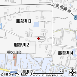 大阪府八尾市服部川2丁目7周辺の地図