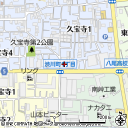 セブンイレブン八尾久宝寺１丁目店周辺の地図