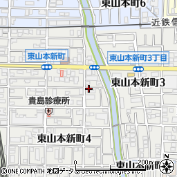 リパーク八尾東山本新町２丁目駐車場周辺の地図