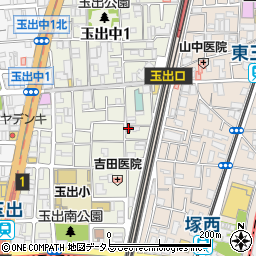 西成玉出郵便局周辺の地図