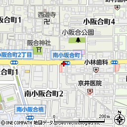 南小阪合町周辺の地図