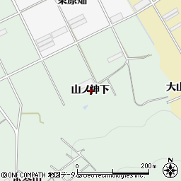 愛知県田原市古田町山ノ神下周辺の地図