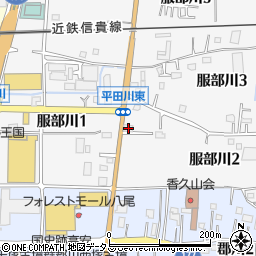 大阪府八尾市服部川2丁目93周辺の地図