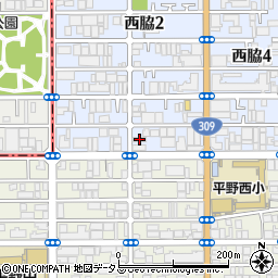 ハイツハーベスト２周辺の地図