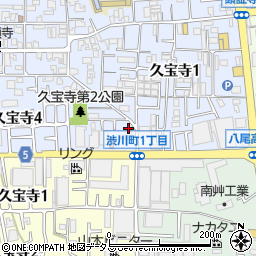 久宝寺新温泉周辺の地図