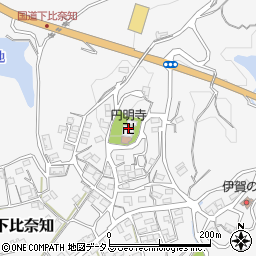 三重県名張市下比奈知1710-5周辺の地図