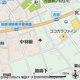 愛知県田原市古田町エゲノ前108周辺の地図