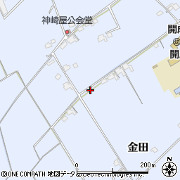岡山県岡山市東区金田1558周辺の地図