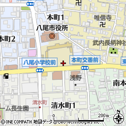 大阪港八尾線周辺の地図