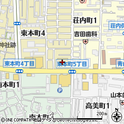 キリン堂　薬店八尾東本町店周辺の地図