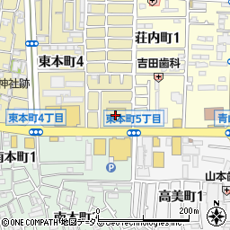 キリン堂　薬店八尾東本町店周辺の地図