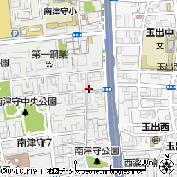 鍵の出張救急車大阪市西成区南津守営業所２４時間受付センター周辺の地図