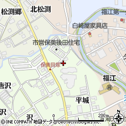 愛知県田原市保美町平城1-4周辺の地図