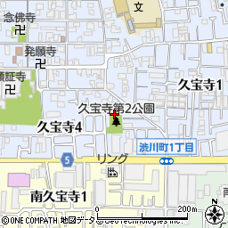 久宝寺第２公園トイレ周辺の地図