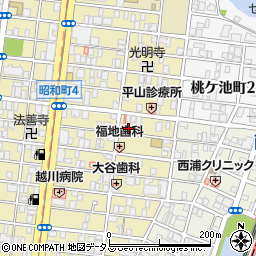 大阪府大阪市阿倍野区昭和町4丁目2-24周辺の地図