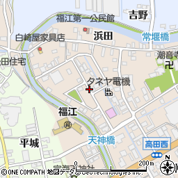 愛知県田原市福江町天神周辺の地図