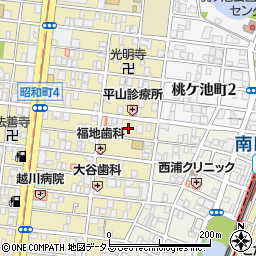 大阪府大阪市阿倍野区昭和町4丁目2周辺の地図