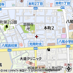 プチコート八尾本町周辺の地図