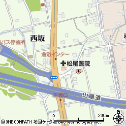 セブンイレブン倉敷西坂店周辺の地図