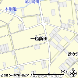 愛知県田原市高松町一色新田周辺の地図