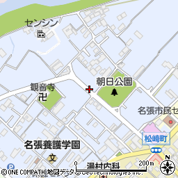 三重県名張市朝日町周辺の地図