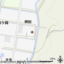 愛知県田原市伊川津町稗田周辺の地図